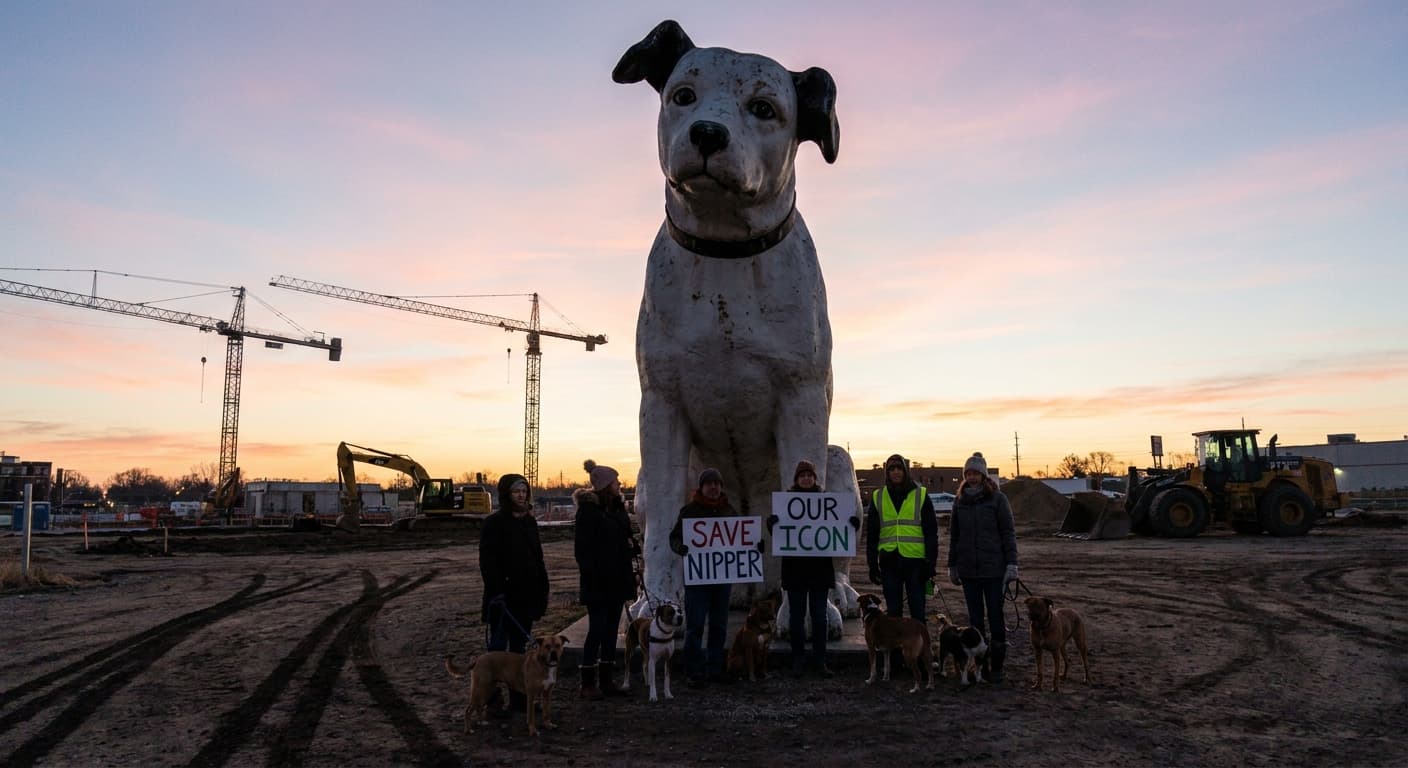 Albany's Iconic Dog Statue Ready to Sink Teeth into Urban Renewal