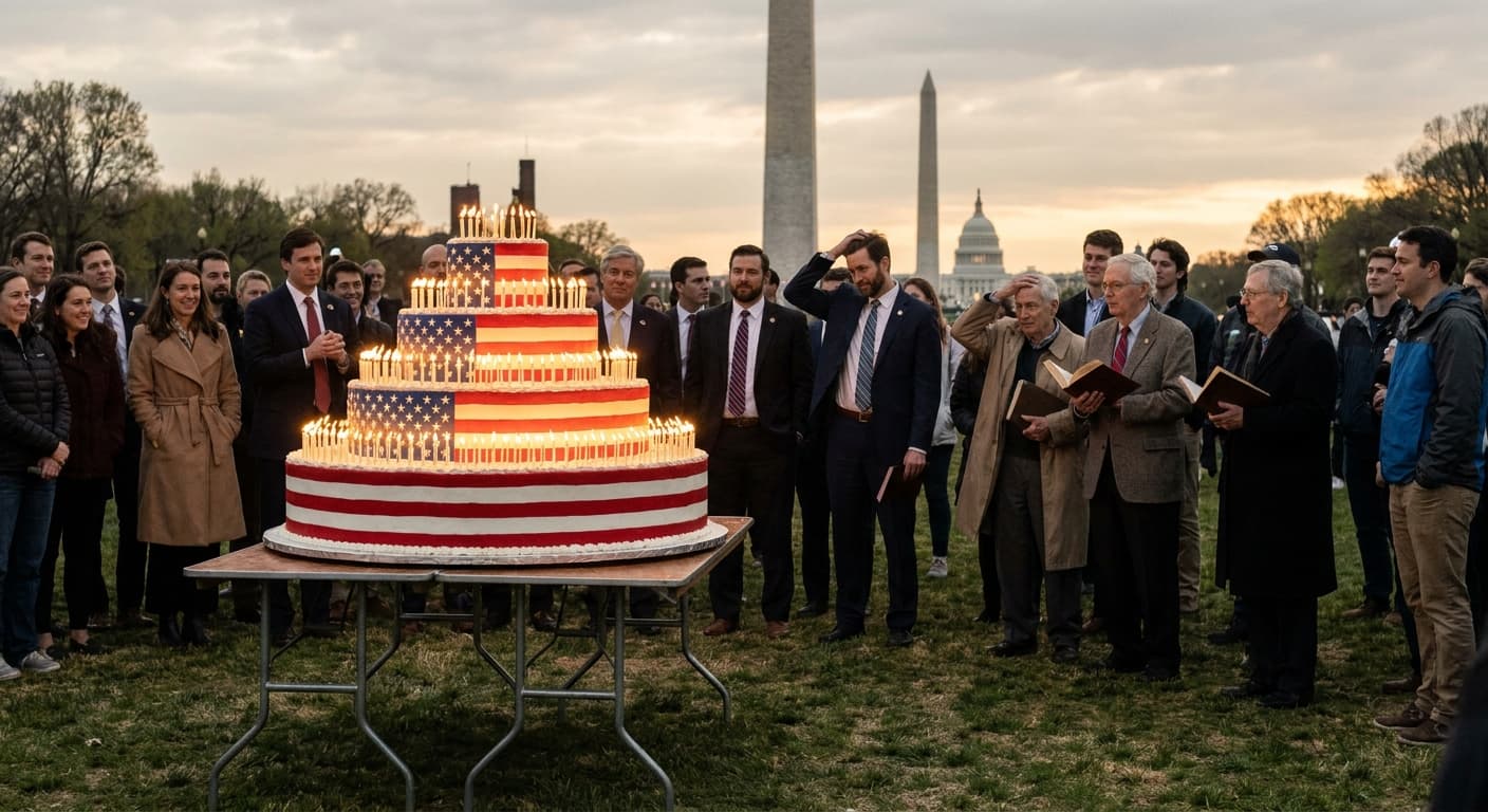 America Unintentionally Wishes for Groundhog Day Scenario at 250th Birthday Bash