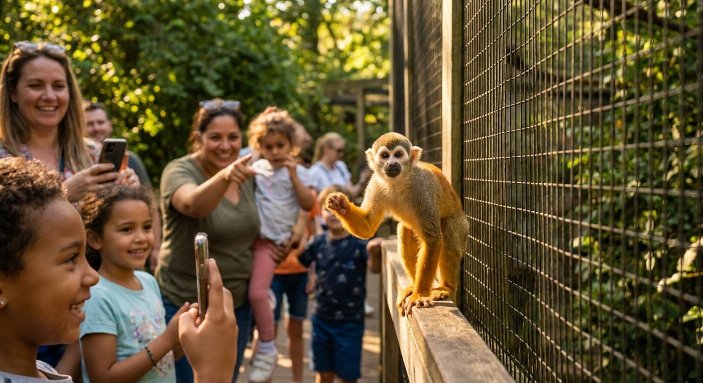 Baby Squirrel Monkey Declares Independence, Rejects Imposed Adoration