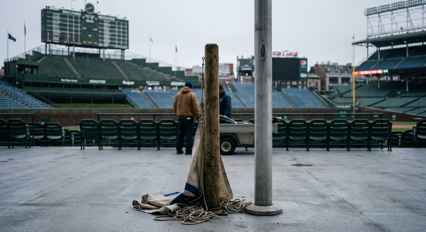 Ballpark Installs Special Banner Pole for Sub-.500 Playoff Teams