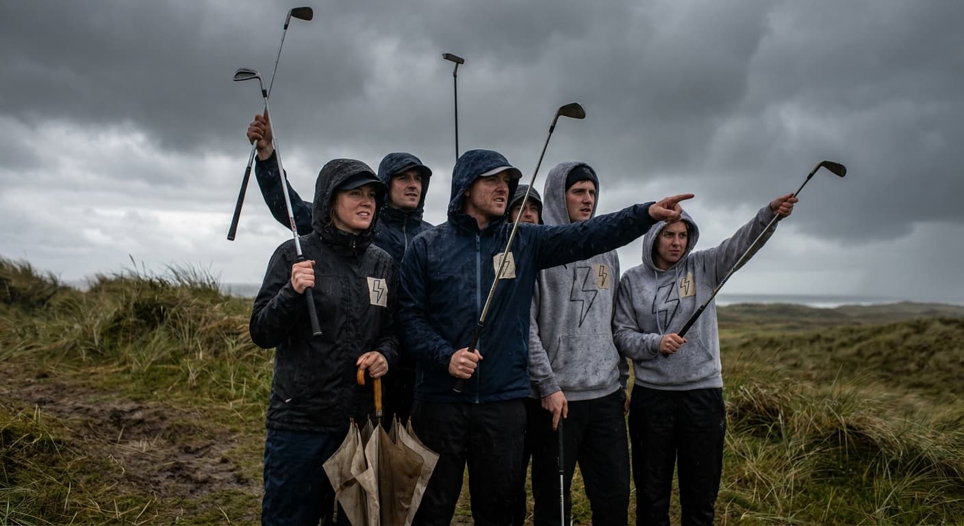 Barstool Crew Declares War on Sky Following Lightning-Interrupted Putt