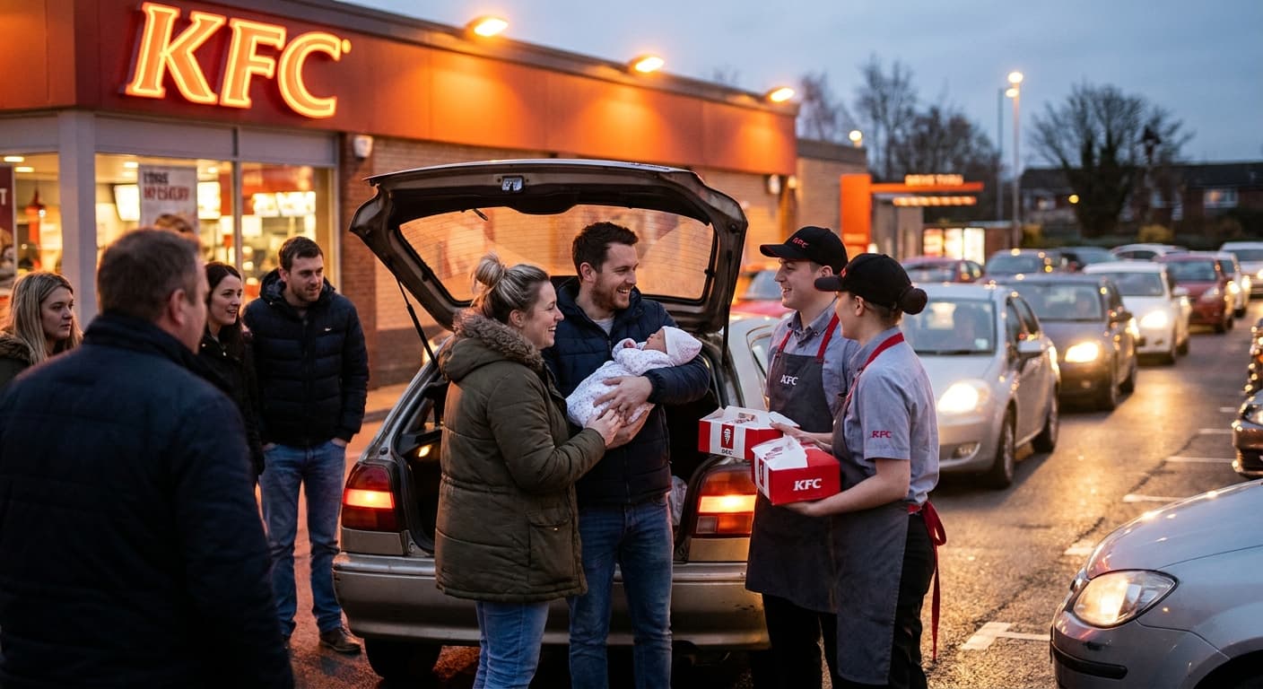 Breaking: Baby Delivered in KFC Parking Lot; Sponsorship Deal Fried Up