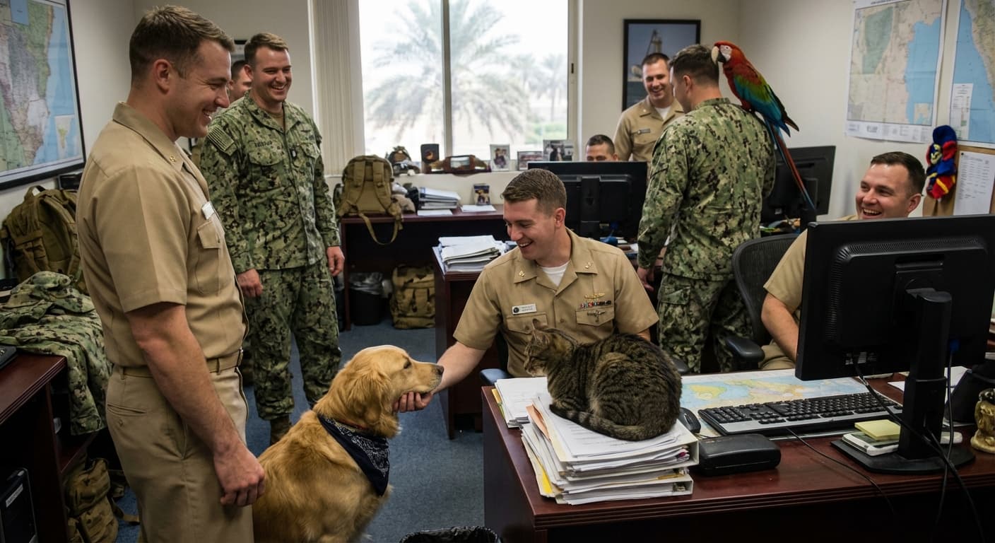 BREAKING: US Navy 5th Fleet HQ in Bahrain Announces 'Bring Your Pet to Work' Day Amid Staffing Adjustments