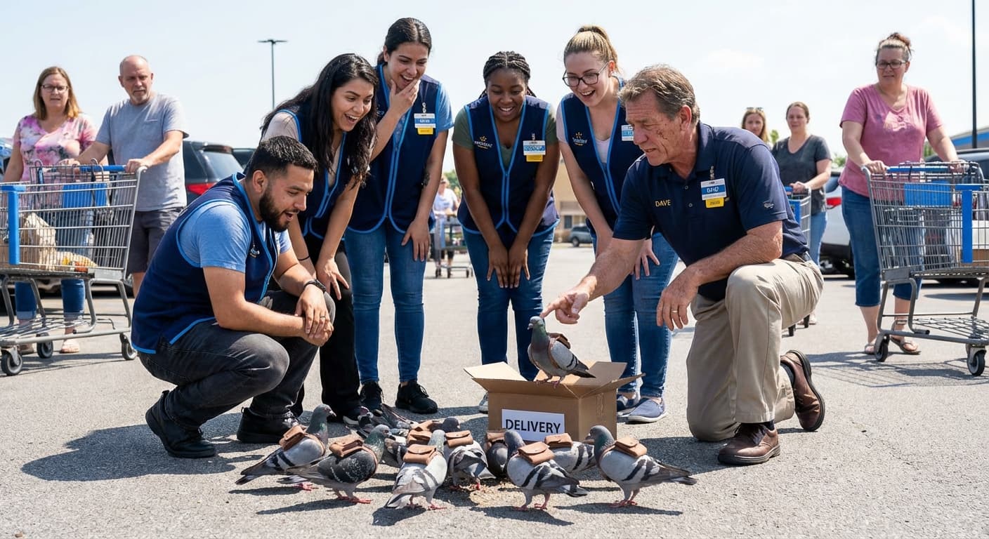 BREAKING: Walmart Unveils Revolutionary Carrier Pigeon Delivery Service