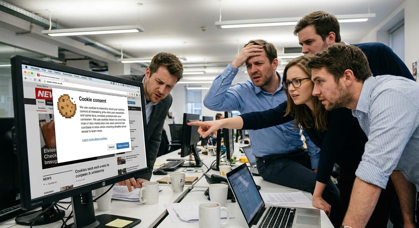 Cookie Popup Engulfs Entire Website, Users Surrender to Privacy Policy
