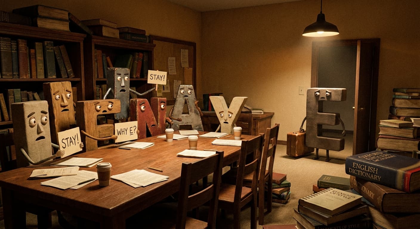 Elusive Letter 'E' Declares Independence from Alphabet