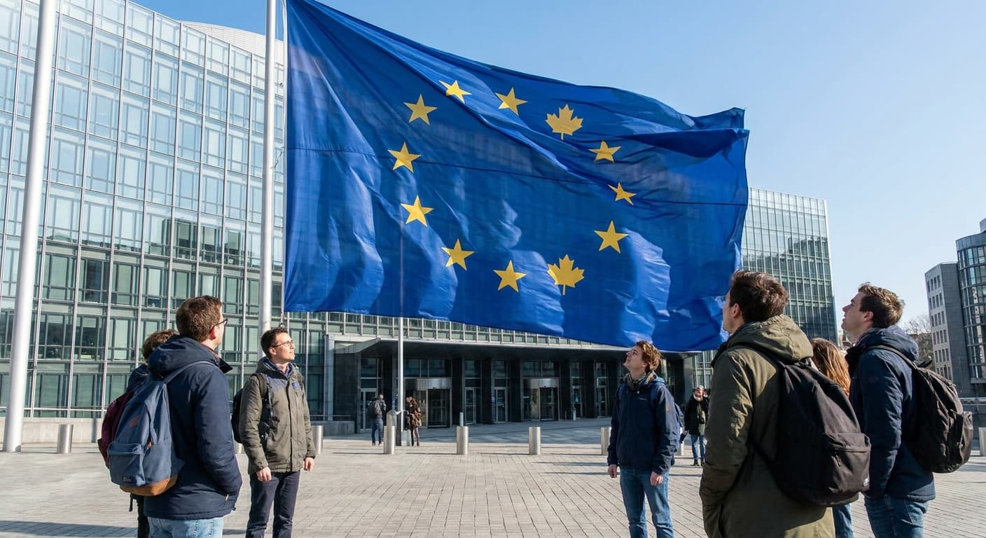 EU Flag Adopts Gold Maple Leaf in Historic Nod to Canada