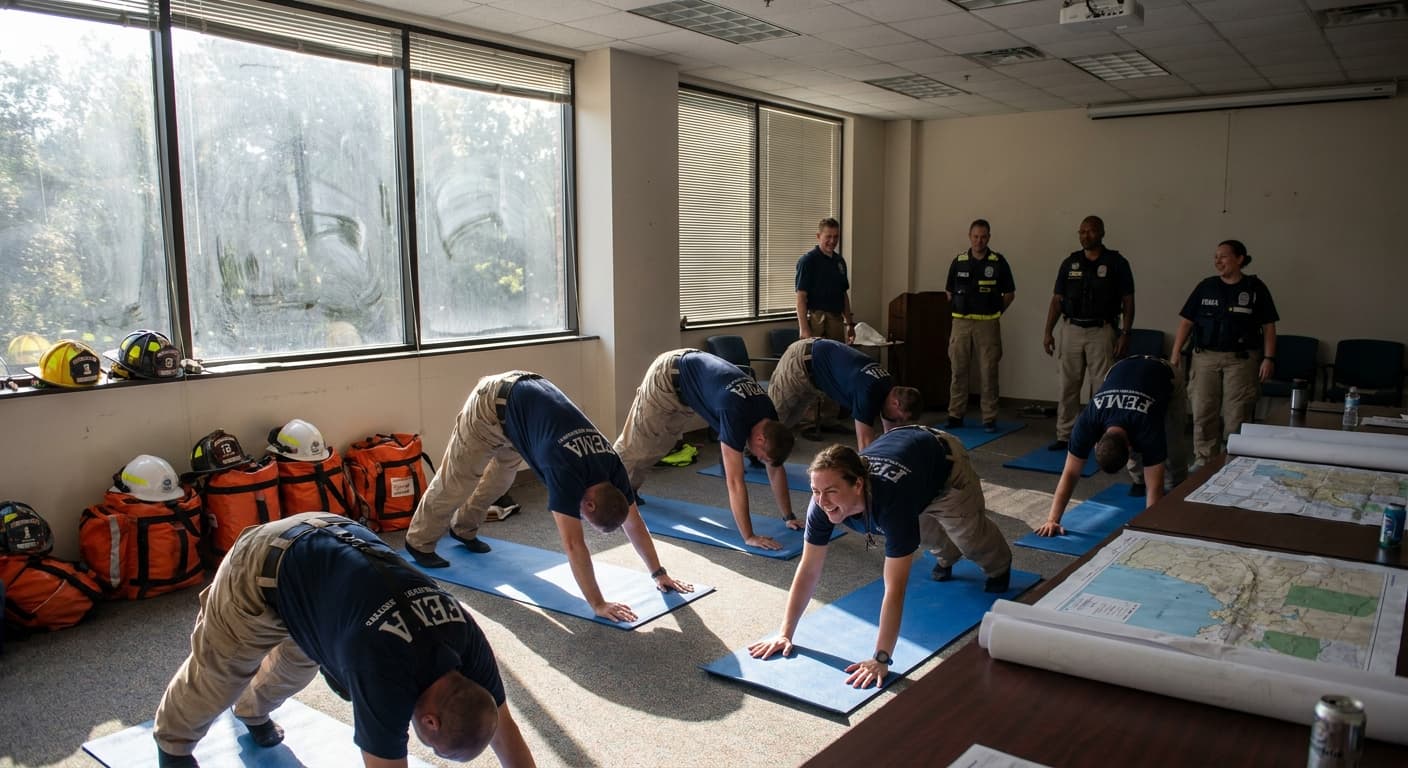 FEMA Introduces 'Disaster Relief Yoga' to Keep Grounded Responders Flexible