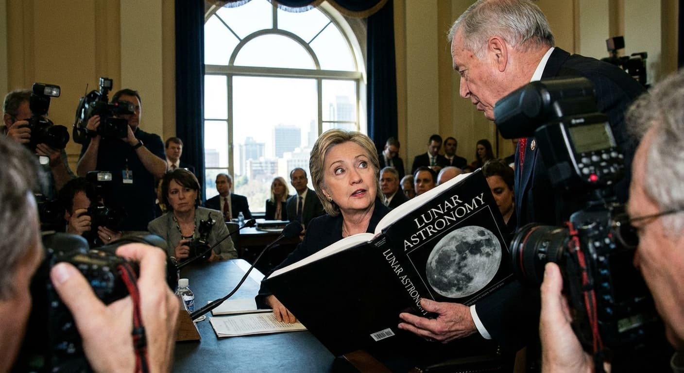 Hillary Clinton Claims Surprise at Both Epstein Scandal and Celestial Bodies