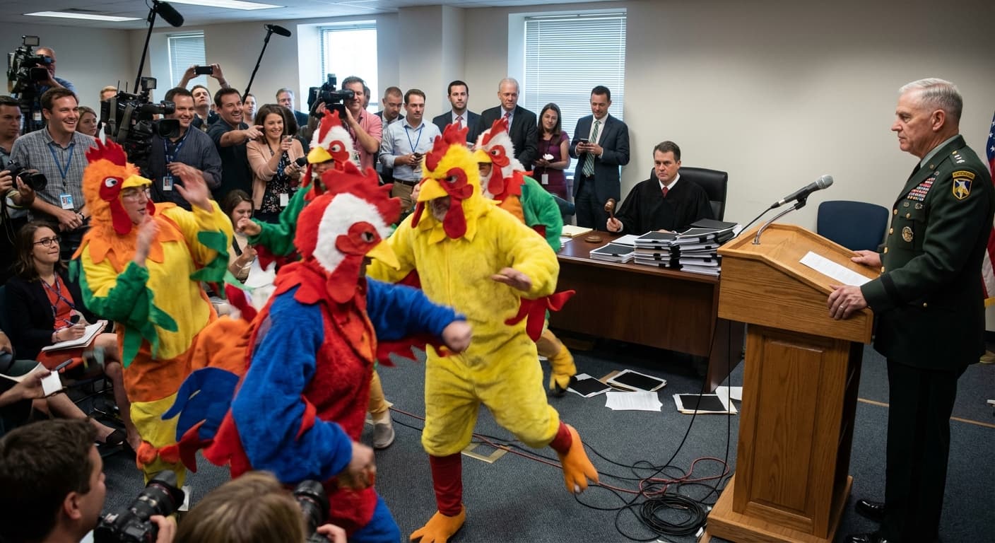 Judge Thundergavel Strikes Down Pentagon's 'Fowl' Reporter Dress Code