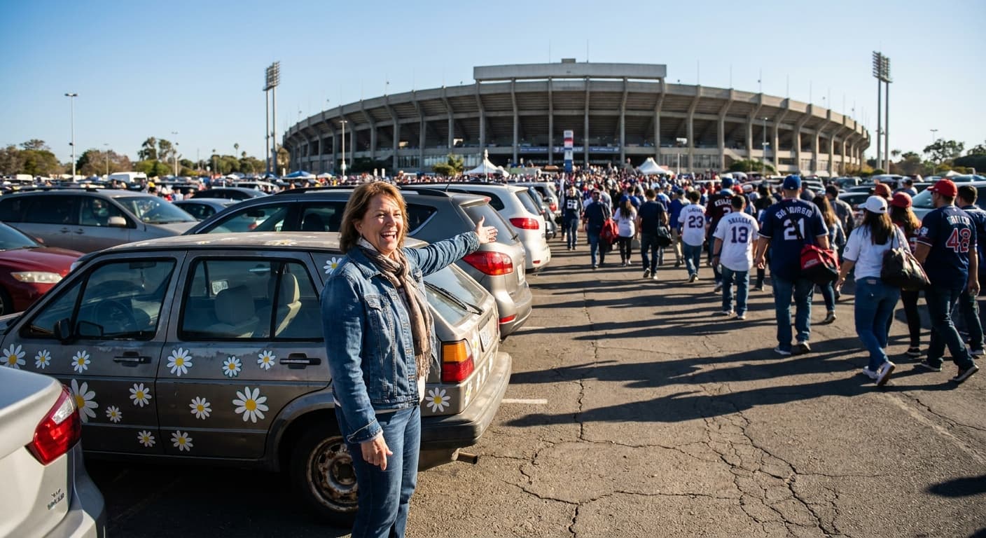 Local Mom Won't Trade Car for Chariot at Gigantic Sports Emporium