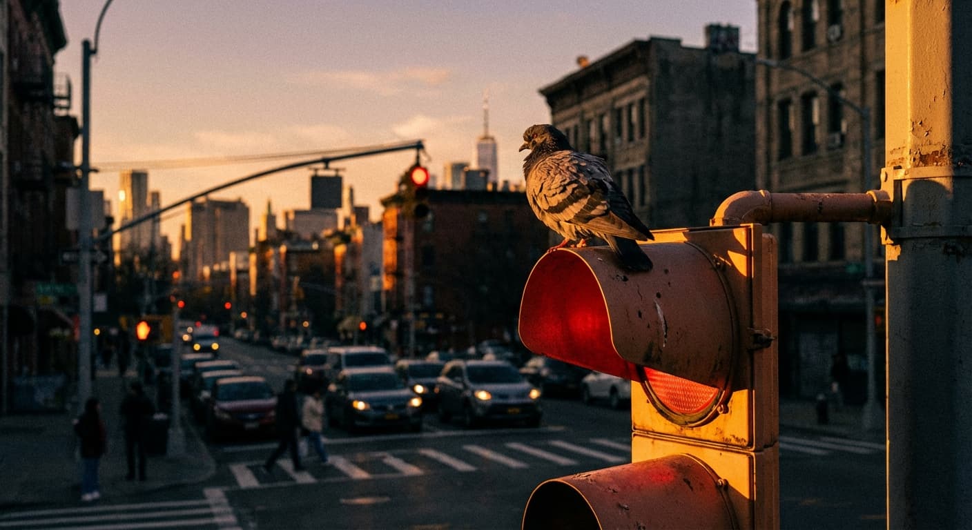 Local Pigeon Appointed as City's Chief Traffic Consultant