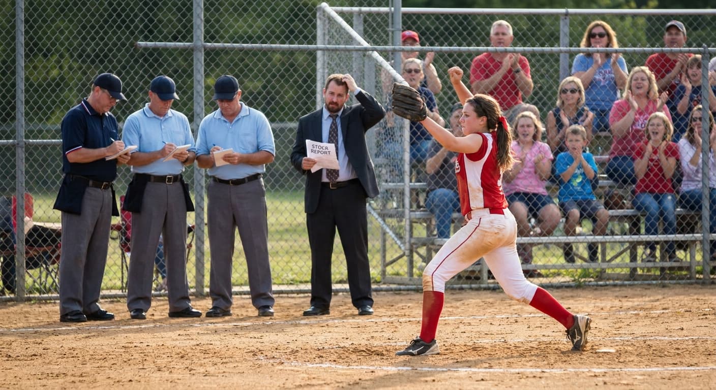 Local Softball Phenomenon Strikes Out Eleven, Draws Attention from MLB and Finance