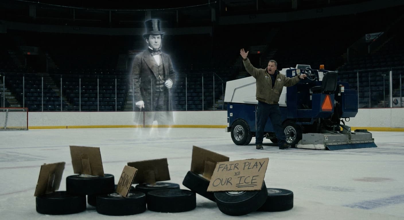 Lord Stanley's Ghost Bemoans His Cup's Misuse as Zamboni Driver Demands NHL Max Contract