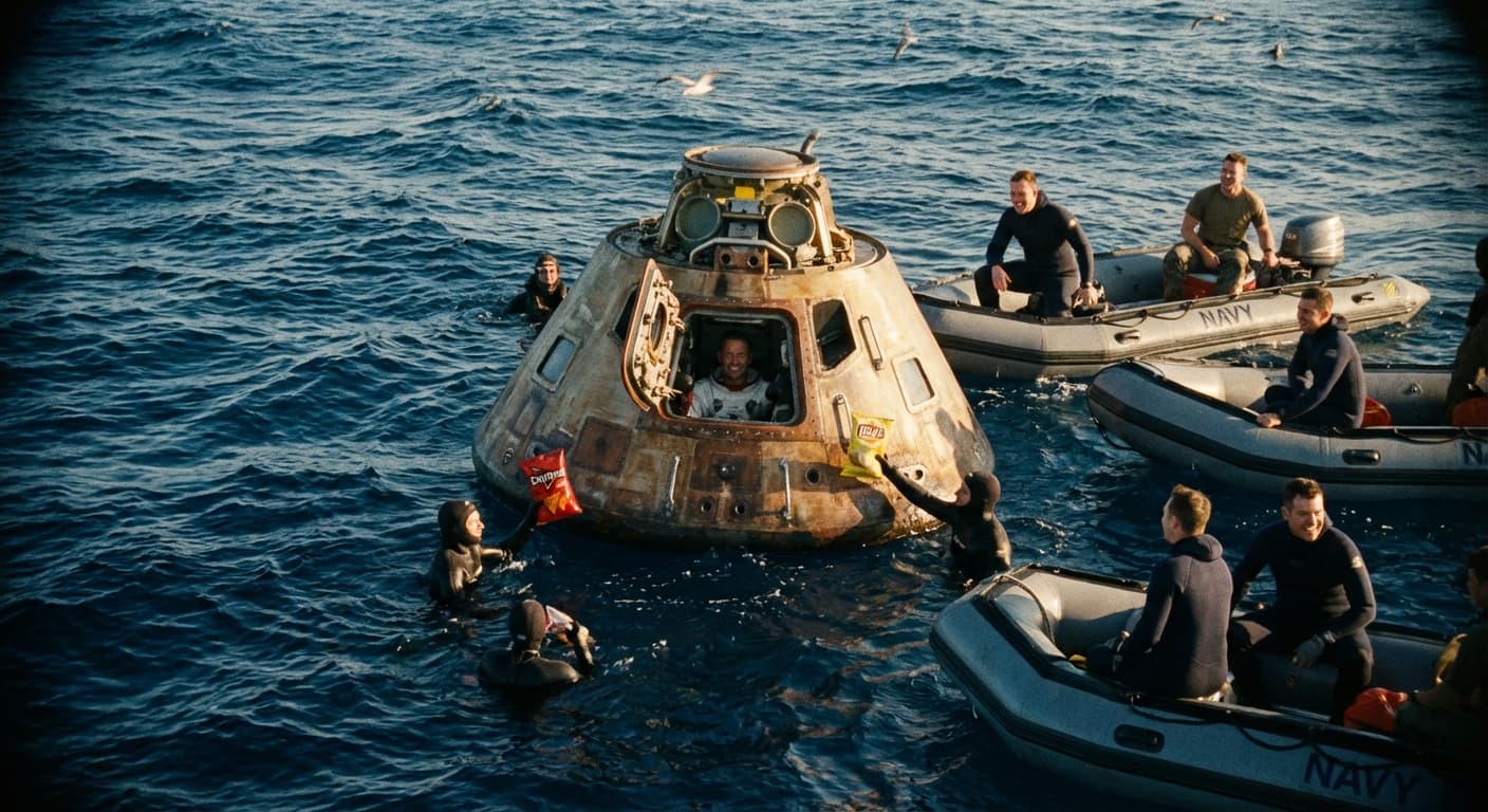 Moonstruck Astronauts Declare Earth 'Smell-Free Zone,' Request Return Voyage