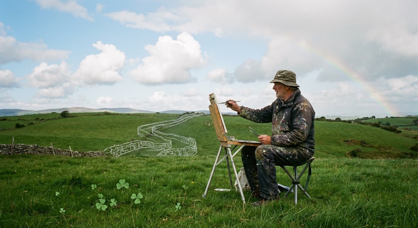 Nation in Uproar as Trump Announces Plans to Rebuild the Great Wall of Ireland
