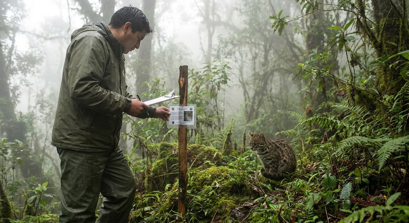 Newly Identified Wild Cat in Bolivia Instructed to Stay by Its Placard
