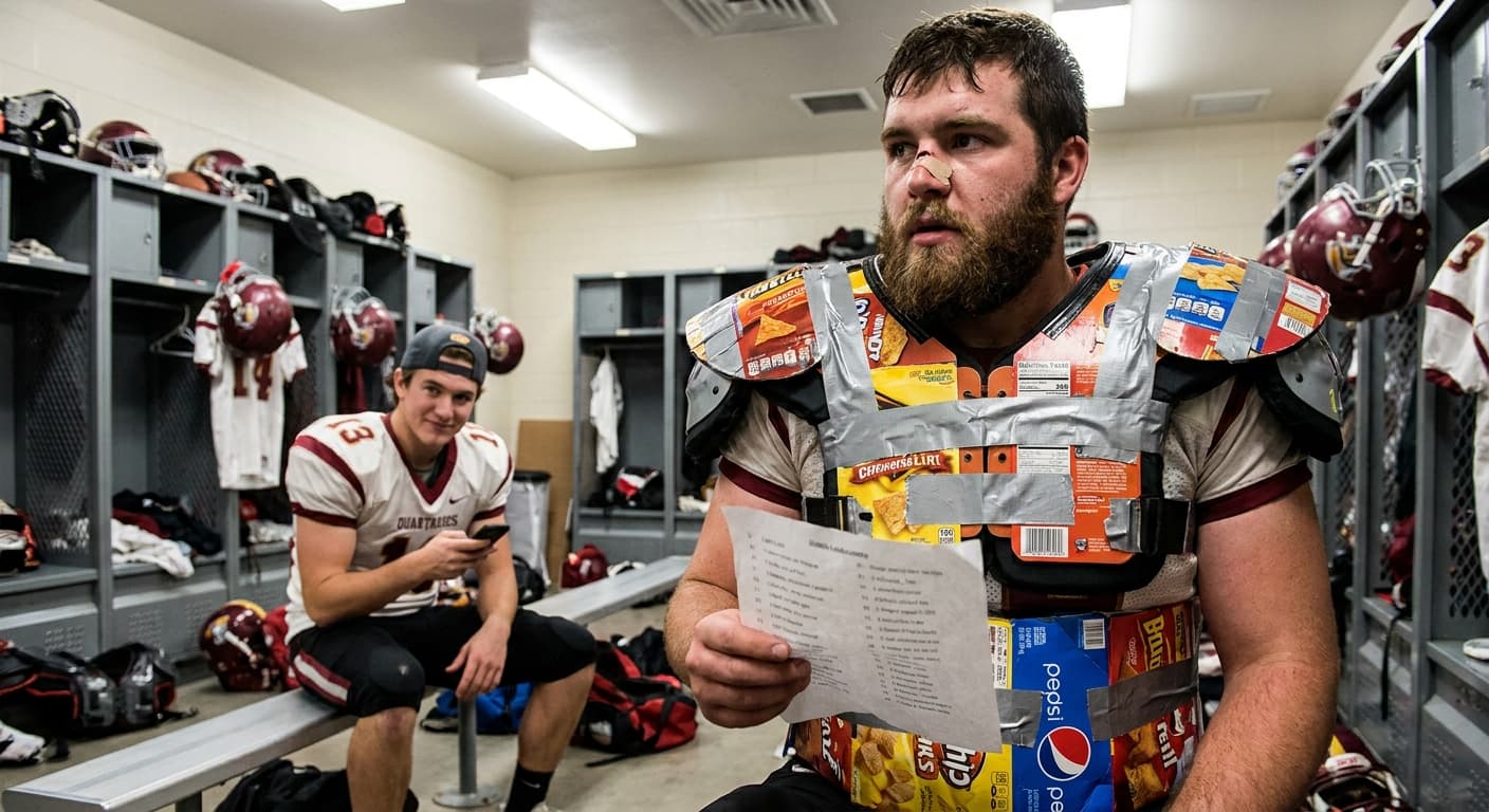 Offensive Lineman Pledges Life for QB; Quarterback Promptly Tests Commitment