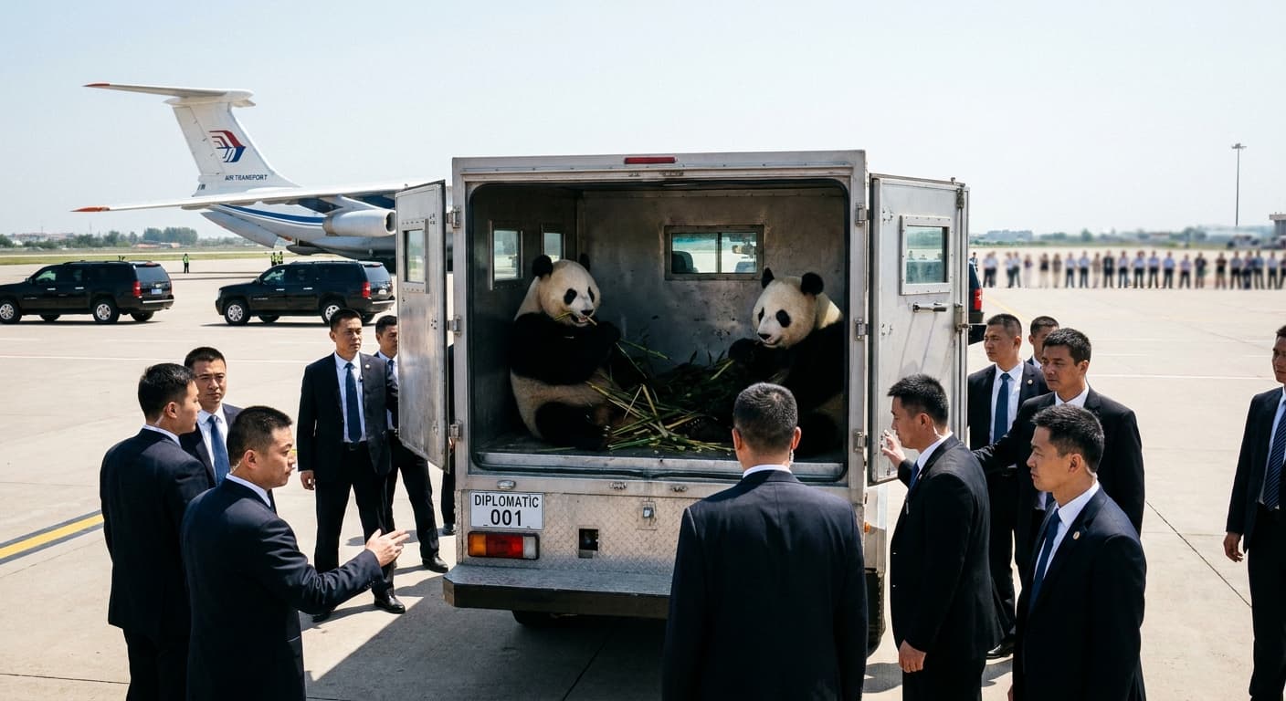 Pandas Granted Diplomatic Immunity: Bamboo-Chewing Dignitaries Arrive