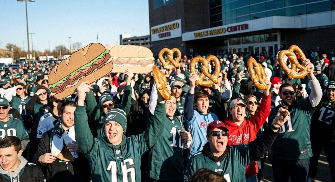 Philadelphia Fans Hold Cheesesteak-Inspired Rally to Defend City's Sports Honor
