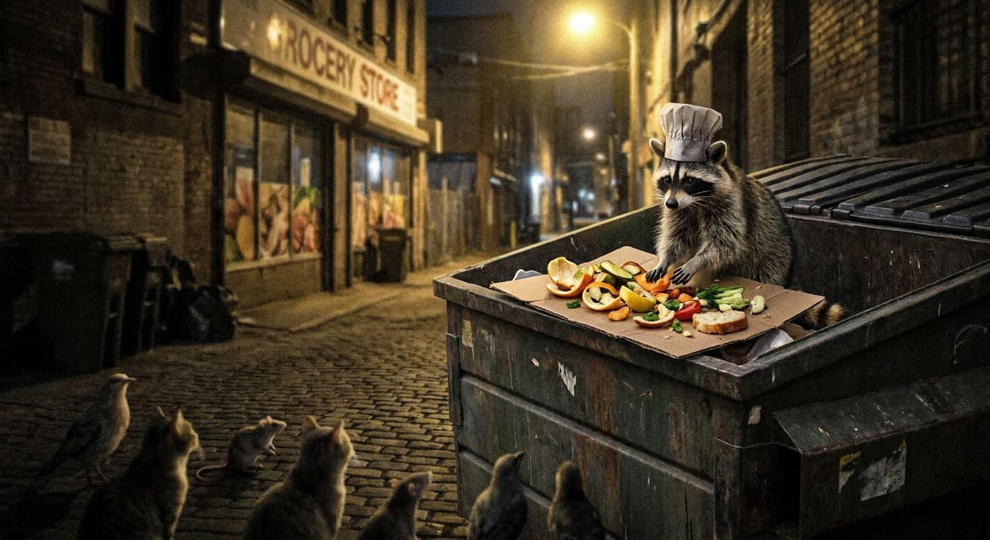 Raccoon Opens Exquisite Dumpster Bistro, Earns Three Stars from Critics