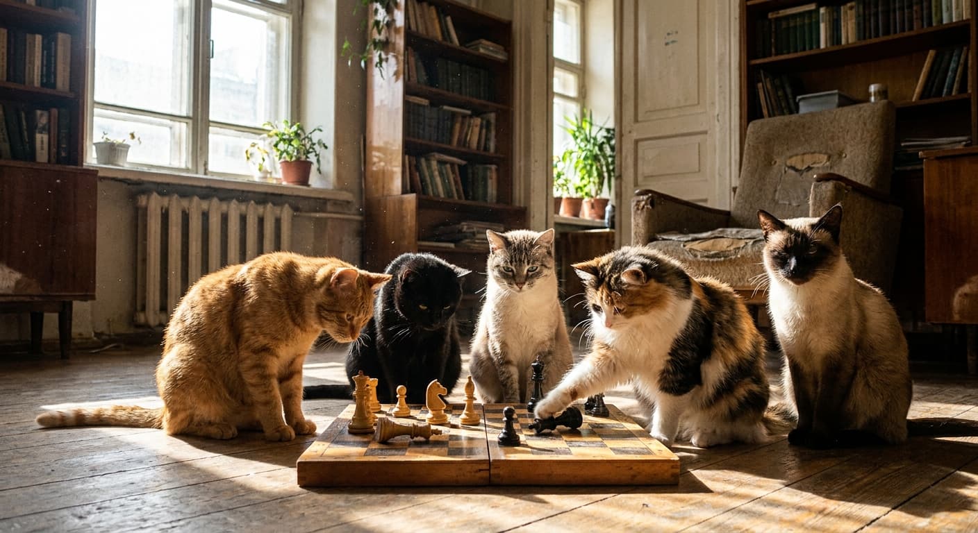 Scientists Achieve Breakthrough: World Peace Tied to Cats Mastering Chess