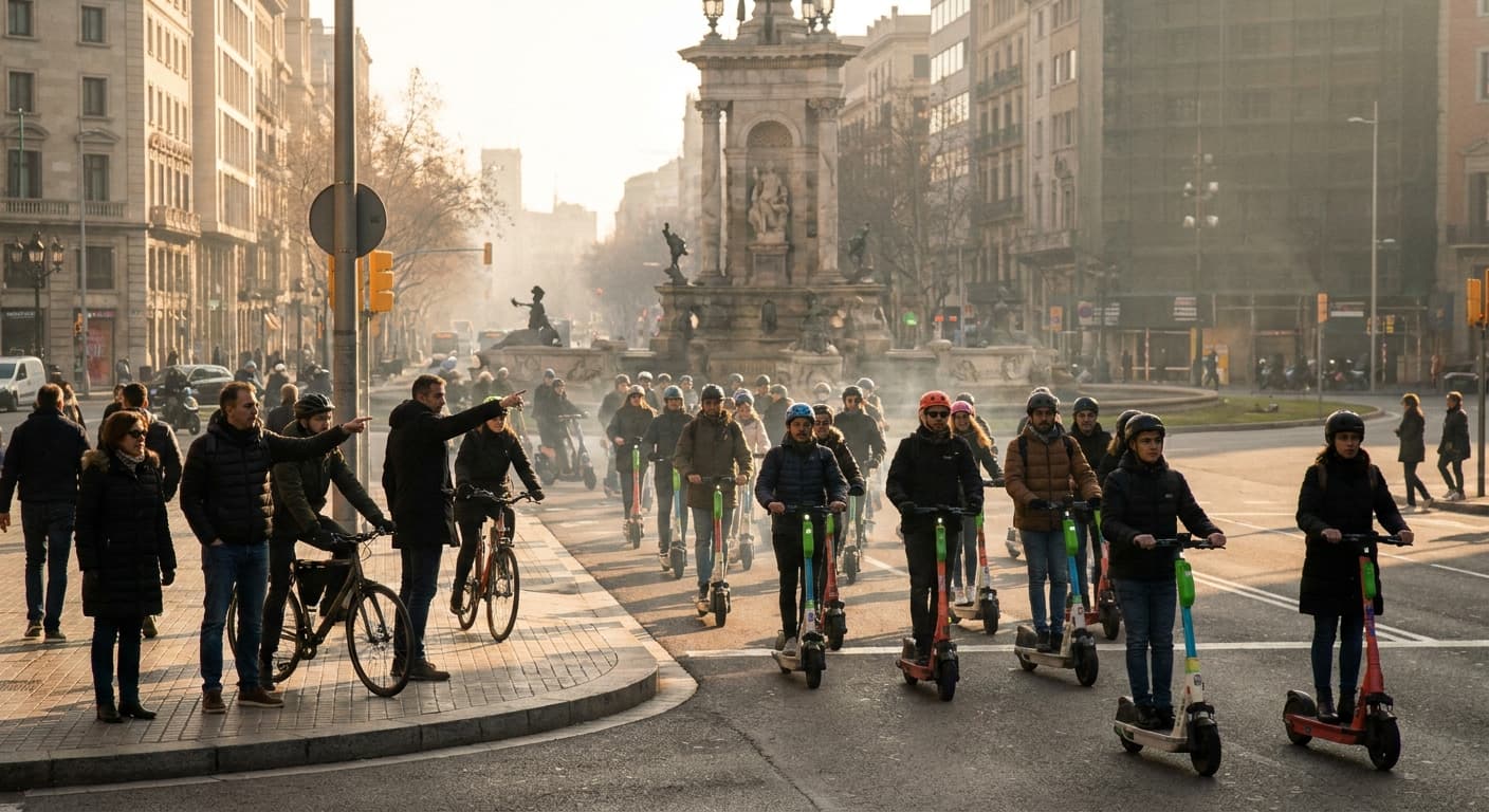 Scooter Rental Company's Fleet Develops Natural Migration Pattern