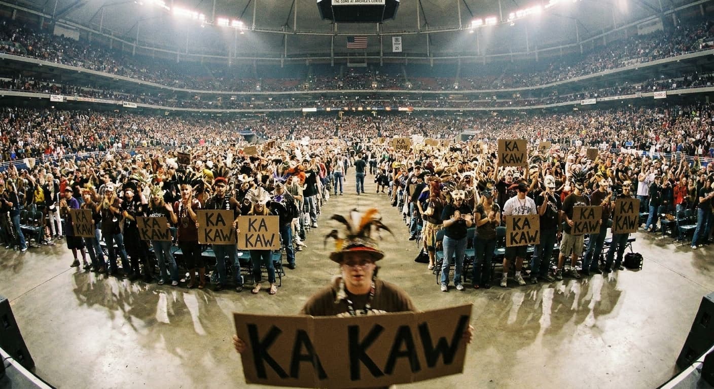 St. Louis Battlehawks Fans Engage in Prehistoric Chants, Ruffle Feathers with Crows