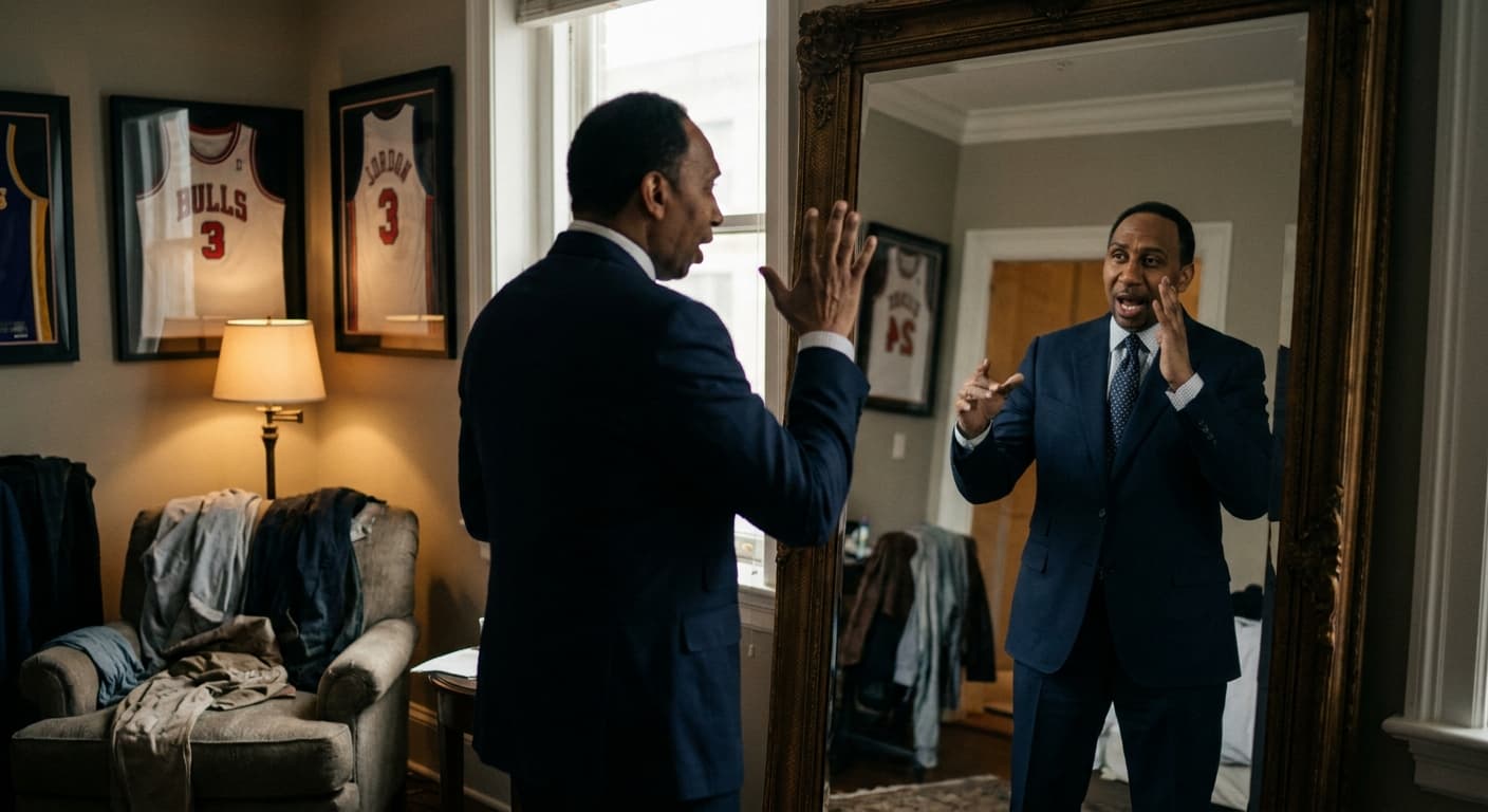 Stephen A. Smith Caught in Intense Preparation Ritual, Sources Say It's Just Yelling at Himself