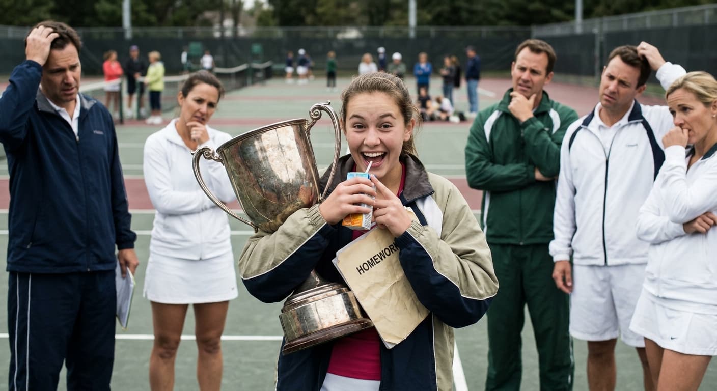 Teen Tennis Prodigy Smashes French Open; Parents Manage Trophy Transport